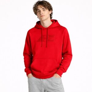 Under Armour Red Pullover Hoodie Mens Medium